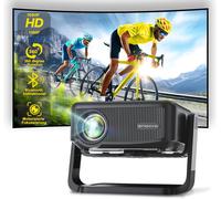 Videoprojecteur Auto Keystone /360° Rotating/Remote Focus 19000Lux 1080P Mini Projecteur Wifi6 Bluebooth Projecteur Video 70% Zoom