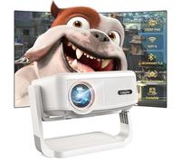 Videoprojecteur, Auto Verticale Keystone/Focus Électrique /360°Rotating, 1080P HD 19000Lux Projecteur Video, avec WiFi6, Bluetooth Lisowod Retroprojecteur Portable pour Home Cinéma/FireStick/HDMI/USB