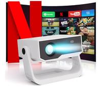 Videoprojecteur avec Application Intégrée - Projecteur Portable Full HD 1080p, Android 11 WiFi6 BT5.2, Correction Automatique du Trapèze, Compatible avec Netflix et Youtube,GC06C-1