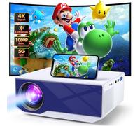 Vidéoprojecteur avec Bluetooth et WiFi, support natif 1080P 4K, 15000 lumens, projecteur de cinéma domestique portable, taille de projection 30-300", compatible avec iOS/Android/ordinateur portable