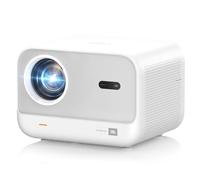 Vidéoprojecteur avec Son JBL 16W, Yaber Projecteur Video Auto Focus, Videoprojecteur Portable WiFi6 Bluetooth Courte Focale, Rétroprojecteur Extérieur Natif 1080P, HDMI/USB - Blanc