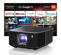 Videoprojecteur avec Son JBL, Yaber K3 Projecteur Video Google TV, 30W Haut-Parleurs, WiFi6 Bluetooth Retroprojecteur Auto Focus/Keystone, évitement d'objets et Adaptation à l'écran(Noir)