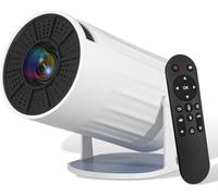 Vidéoprojecteur avec Wi-FI 6 & Bluetooth,Mini Projecteur Portable Supporte 4K 1080P Auto Keystone Rotation 180°, Auto Keystone Rotation 180° Compatibile,20000 Lumens pour HDMI/iPhone/USB Blanc