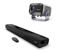 Vidéoprojecteur 4K Android 13 avec Bar de Son 100W RMS 2.1, Wi-FI 6, Bluetooth 5.3