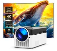 Vidéoprojecteur HY450 Android Projecteur 4K, 700 ANSI Mini Projecteur Automatique Rétroprojecteur Intelligent avec WiFi et Bluetooth, Video Projecteurà Courte focale, Mémoire 2+32Go pour la Maison