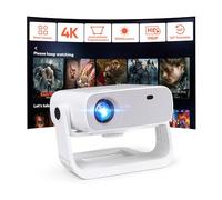 Vidéoprojecteur intelligent 2025, applications intégrées, Full HD 1080p avec prise en charge 4K, 25000 lumens, correction trapézoïdale 4D, home cinéma 4K, compatible avec iOS/Android/PS5