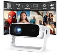 Videoprojecteur Intelligent avec Apps Intégrées, 1080P Natif, Supporte 4K, 450 ANSI, Autofocus Élec, Correction Trapezoidale Auto, WIFI6 & Bluetooth 5.2, Connectable à Android, iOS, Console, Laptop
