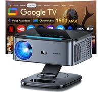 Videoprojecteur【LIC Off Google TV/1500 ANSI/Rotation 360°】 XIWBSY 2026 Projecteur Video Contrôle Vocal, Auto Focus/Keystone, Retroprojecteur 4K Supporté 38000 Lumen, Projector Bluetooth Home Cinéma