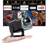Videoprojecteur,Mini Projecteur Full HD 1080P Supporte 4K,Videoprojecteur Portable Rotation à 270°,Mini videoprojecteur avecavec Android 11.0,WiFi6 BT5.2 Auto Keystone,Compatible USB/HDMI