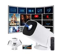 Videoprojecteur Mini Projecteur Full HD 1080P WiFi + BT5 Projecteur Video android11, Automatique de La Direction Verticale, Taille de Projection 40~150 Pouces 180° Rotation