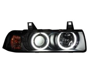 Vidéoprojecteur phares Conduite à CCFL Angel Eyes Noir pour BMW E36 berline Touring