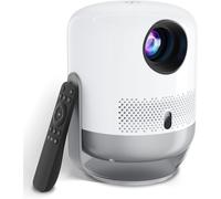 Videoprojecteur Portable¿360°Rotating+Focus Électrique¿ Video Projecteur Wifi Bluetooth,Retroprojecteur 1080P Supporte Pour Home Cinéma Compatible Avec Fire Stick,Smartphone,Ps5