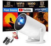 Vidéoprojecteur portable-[App Intégrée] 2025 Mini Projecteur 4K Auto Keystone 180° Rotation Hdmi/Tv Stick/Usb/Ps5