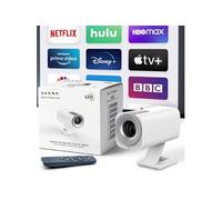 Projecteur Blanc Portable Android Smart Mini TV Full HD LED avec Haut-Parleur Wi-FI