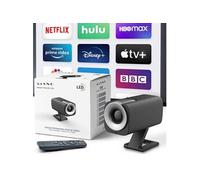 Projecteur Noir Portable Android Smart Mini TV Full HD LED avec Haut-Parleur Wi-FI