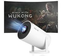 Vidéoprojecteur Rétroprojecteur Portable Mini Projecteur Dual Contrôle avec Souris Android TV WiFi 6 BT5.2 180° Rotation HDMI/TV Stick/USB