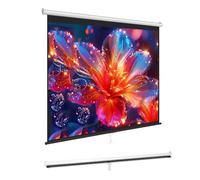Vidéoprojecteur Suspendu Semi-Automatique Grand Écran 16:9/4:3, Écran De Projection Manuel Enroulable Rétractable Home Cinéma Maison Toile Portable HD TV, AntisPlis, Hauteur Réglable(60inch 4:3)
