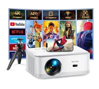 Videoprojecteur TOPTRO 1080P Full HD projecteur Portable 25000 Lumens Android 9.0 projecteur WiFi 6 Bluetooth