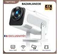 Vidéoprojecteur - TOPTRO - TR27 - 4K - 20000 Lumens - Portable FHD 1080P WIFI6 Bluetooth