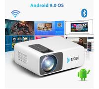 Vidéoprojecteur TROISC BETA 1080P Natif Android WiFi 8000 Lumens 10000:1 Bluetooth, Projection Latérale, Recopier d'écran, Zoom