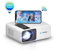 Videoprojecteur WIFI 5G 8000 Lumens Rétroprojecteur Natif 1080p FULL HD TROISC ALPHA, Bluetooth 5.0 Recopie L'écran 300 Max 4K Blanc