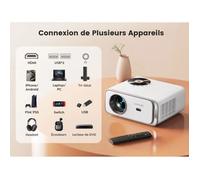 Vidéoprojecteur - WIMIUS - Android 9.0 - 5G WiFi - Bluetooth - 20000 Lumens Full HD 1080P