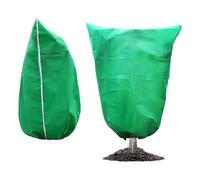 VideoPUP Lot de 2 grandes couvertures de protection contre le gel pour plantes, vestes d'hiver avec cordon de serrage et fermeture éclair, sac de protection pour plantes en pot, 60 x 80 cm