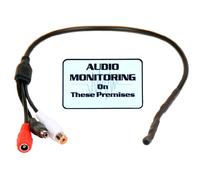 VideoSecu haute sensibilité Préampli Micro Mini Audio Tiny Micro espion avec Bypass d'alimentation pour sécurité voix Audio Sound Surveillance d'enregistrement et Bonus d'avertissement Wd4