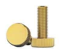 Vides à pouce enrouillées, Les vis moletées à tête ronde en laiton serrent la main plusieurs tailles(M4X20 5PCS)