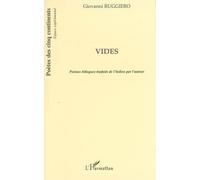 Vides Bilingue italien-français - Giovanni Ruggiero - L'harmattan - broché - Poésie