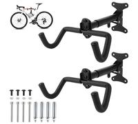 VIDETOL 2 Pièces Support Mural pour Vélo, Porte-Vélos Mural, Support de Vélo Mural Pliable et Rembourré, Accroche Velos Murals Garage Pliable pour VTT