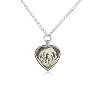 VIDI Bijou funéraire pour cendres d'animaux de compagnie - Hippocampes dans le fond marin - Pendentif urne funéraire pour chien, chat, femme - Cadeau souvenir pour la perte d'un ami à fourrure