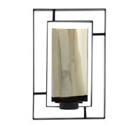 VIDI Luce Di Luna Porte-Bougie | Décoration Murale Élégante Dorée pour Salon | Porte-Bougie Moderne 17x26 cm