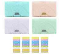 Vidillo Lot de 4 trieurs à soufflets A6 - Organisateur de documents dépliant avec 13 pochettes - Porte-documents portable en plastique avec étiquettes colorées et index pour reçus, factures, chèques