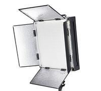 VIDIMENSIO® Pro VLB1500 Lampe vidéo LED bicolore avec 1500 LED ultra claires 3200 K-5600 K et connexion à la batterie V-Mount avec disque, battants, arceau de fixation, adaptateur secteur, sac de transport