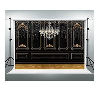 VIDMOT Toile de fond des années 20, fond de photographie de fête Gatsby le Magnifique des années 1920, bal de danse vintage, accessoires de photomaton 2,1 x 1,5 m, décoration de table de gâteau