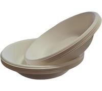 vidoelettronica 50 assiettes creuses 18 cm, capacité 700 ml, biodégradables et compostables, pulpe de cellulose 100 % naturelle, extrêmement rigides et résistantes, 64451