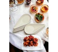 vidoelettronica Lot de 50 bols à apéritif jetables BIO monoportions finger nourriture plateau apéritif en pulpe de cellulose bol snack