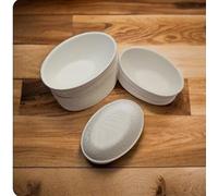 vidoelettronica Lot de 50 Bols à apéritif jetables Ovalino Bio monoportions Finger Nourriture Plateau apéritif en pulpe de Cellulose Bol Snack