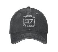 VIDOJI Casquette Baseball MoCoton Original Classique 1971 Vintage Casquette Baseball Homme Respirant Anniversaire Papa Chapeau Extérieur Cadeau Parfait