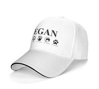 VIDOJI Casquette de Baseball Classic Casual Vegan Casquette de Baseball Go Vegan Street Style Man Trucker Hat Design Gym Casquettes de Baseball Cadeau d’Anniversaire Cadeau Parfait