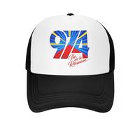VIDOJI Casquette de Baseball personnalisée 974 île de la Réunion Logo Casquette de Baseball pour Hommes Femmes réglable Réunion Fier Trucker Chapeau Streetwear Parfait Cadeau de Vacances