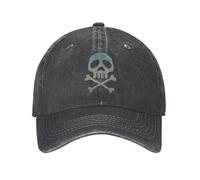 VIDOJI Chapeau Mode Hip Hop Crâne Espace Capitaine Pirate Cross Bones Unisexe Casquettes De Baseball Harlock Vieilli Coton Casquette en Plein Air D’été Snapback Cap Cadeau D’Anniversaire