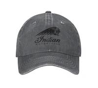 VIDOJI Chapeau Mode Hip Hop Indian Motorcycles Logo Unisexe Casquette De Baseball Racing en Détresse Lavé Casquette Rétro en Plein Air Running Golf Soleil Casquette Cadeau D’Anniversaire