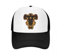 VIDOJI Chapeaux pour Adultes Black Bull Squad Logo Worn Casquette de Baseball Sun Protection Sleeve Réglable Black Clover Trucker Hat Spring Snapback Caps Cadeaux d'extérieur pour Hommes et Femmes