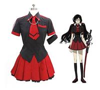 VIDOJI Saya Kisaragi Lycée Uniforme Robe Costume Cosplay Costume,S-Black