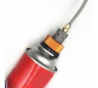 Vidonergy Adaptateur de recharge de gaz pour réchauds au butane de camping, connecteur de type bouteille en alliage d'aluminium pour bidons filetés, buse de recharge réutilisable pour randonnée en