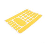 Vidonergy Autocollant anti-rayures pour protection de cadre - Film de masquage des rayures en PVC avec motif carbone, décalcomanie de protection pour chaîne, tube descendant, fourche, cadre - (jaune)