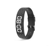 Vidonergy Bracelet intelligent rechargeable avec alertes de vibration silencieuses, journal d'activité de 30 jours, compteur de pas, protection IP65, bracelet d'alarme vibrante (noir)
