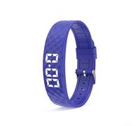 Vidonergy Bracelet intelligent rechargeable avec alertes vibrantes silencieuses, journal d'activité de 30 jours, compteur de pas, protection IP65, bracelet d'alarme vibrante (bleu)